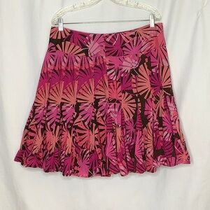 100% Cotton Floral Twist Skirt Size 14